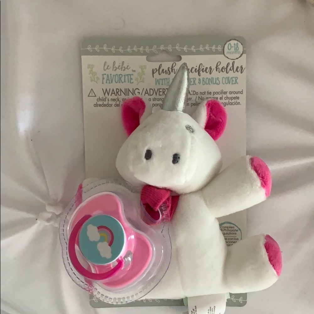 Baby pink unicorn pacifier